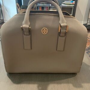 Tory Burch Gray Satchel Bag